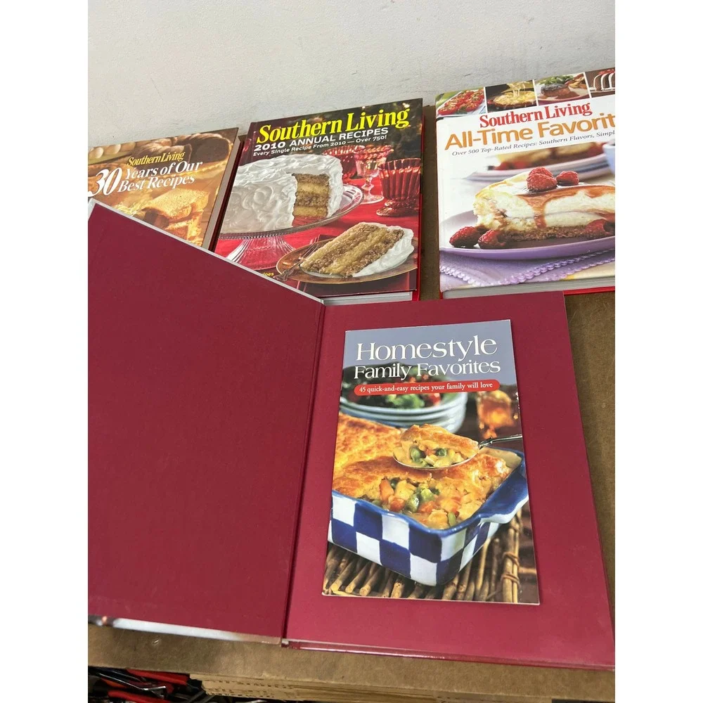 10 Southern Living Hardcover Cookbook Lot Annual Recipes Christmas All-Time Favs